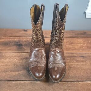 Laredo Western Cowboy Boots Mens 13 D Brown Good Leather Pointed Toe 68452